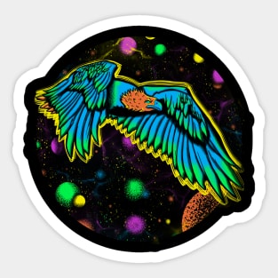 Neon Eagle Sticker